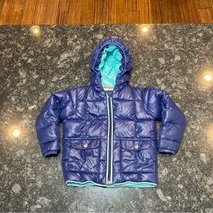 Hanna Andersson Girls Quilted Puffer Jacket Down Feather Navy Size 100cm  US 4